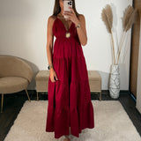 ROBE BORDEAUX SOLEIL - La Petite Somptueuse