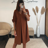 ROBE CAMEL CHARLIZE - La Petite Somptueuse