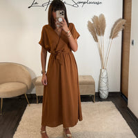 ROBE CAMEL CHLOE - La Petite Somptueuse