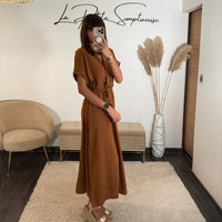 ROBE CAMEL CHLOE - La Petite Somptueuse