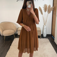 ROBE CAMEL HILONA - La Petite Somptueuse