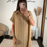 ROBE CAMEL LIN EZIA - La Petite Somptueuse