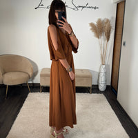 ROBE CAMEL MELISSA - La Petite Somptueuse