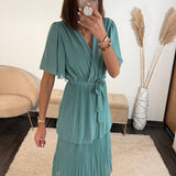 ROBE CELADON APPOLINE - La Petite Somptueuse