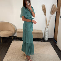 ROBE CELADON APPOLINE - La Petite Somptueuse