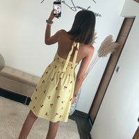 ROBE CERISES JAUNE ALINE - La Petite Somptueuse