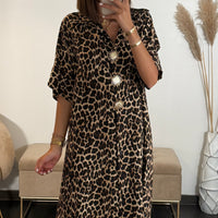 ROBE CHEMISE LEOPARD SUNNY - La Petite Somptueuse