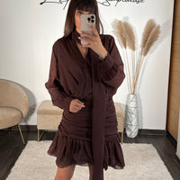 ROBE CHOCO A POIS OLIVIA - La Petite Somptueuse