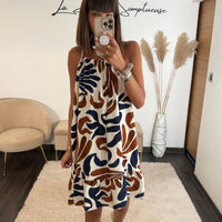 ROBE CHOCO ET BLEU ADELE - La Petite Somptueuse