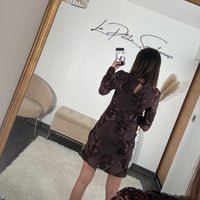 ROBE CHOCO FLEURS JADE - La Petite Somptueuse