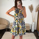 ROBE CITRON BLUE - La Petite Somptueuse
