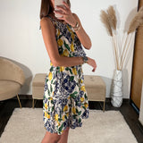 ROBE CITRON BLUE - La Petite Somptueuse