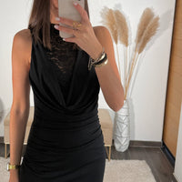 ROBE COL DENTELLE NOIRE SHANON - La Petite Somptueuse