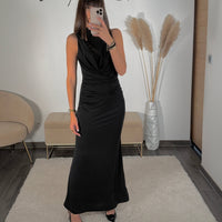 ROBE COL DENTELLE NOIRE SHANON - La Petite Somptueuse