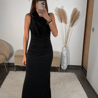 ROBE COL DENTELLE NOIRE SHANON - La Petite Somptueuse