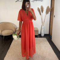 ROBE CORAIL LISON - La Petite Somptueuse