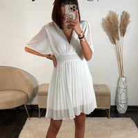 ROBE COURTE BLANCHE RACHEL - La Petite Somptueuse