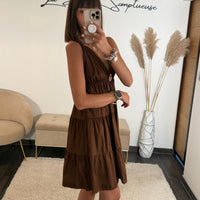 ROBE COURTE CHOCO SOLEIL - La Petite Somptueuse