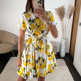 ROBE COURTE CITRON BELLA - La Petite Somptueuse