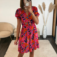 ROBE COURTE COLORE ZELLY - La Petite Somptueuse
