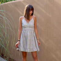 ROBE COURTE FLEURIE LILAS MELANY - La Petite Somptueuse