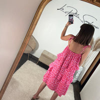 ROBE COURTE GAZE DE COTON LEOPARD PINK EMA - La Petite Somptueuse