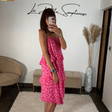 ROBE COURTE GAZE DE COTON LEOPARD PINK EMA - La Petite Somptueuse