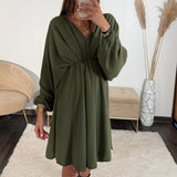 ROBE COURTE KAKI DOMITILLE - La Petite Somptueuse