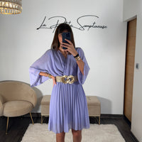 ROBE COURTE LILAS ASTRID - La Petite Somptueuse