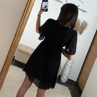 ROBE COURTE NOIRE RACHEL - La Petite Somptueuse