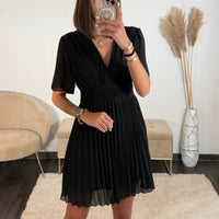ROBE COURTE NOIRE RACHEL - La Petite Somptueuse
