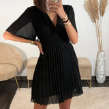 ROBE COURTE NOIRE RACHEL - La Petite Somptueuse