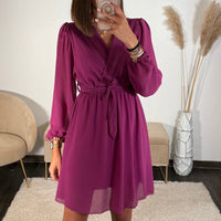 ROBE COURTE PRUNE ÉLISE - La Petite Somptueuse