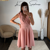 ROBE COURTE ROSE NORA - La Petite Somptueuse