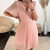 ROBE COURTE ROSE RACHEL - La Petite Somptueuse