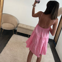 ROBE COURTE ROSE SOLEIL - La Petite Somptueuse