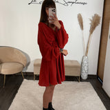 ROBE COURTE TERRACOTTA DOMITILLE - La Petite Somptueuse