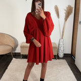 ROBE COURTE TERRACOTTA DOMITILLE - La Petite Somptueuse