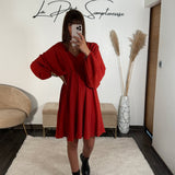 ROBE COURTE TERRACOTTA DOMITILLE - La Petite Somptueuse