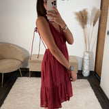 ROBE COURTE TERRACOTTA ISIA - La Petite Somptueuse