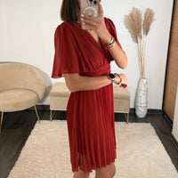 ROBE COURTE TERRACOTTA RACHEL - La Petite Somptueuse