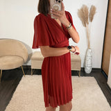 ROBE COURTE TERRACOTTA RACHEL - La Petite Somptueuse
