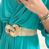 ROBE COURTE TURQUOISE ASTRID - La Petite Somptueuse