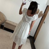 ROBE CROCHET BLANCHE AMELIA - La Petite Somptueuse