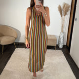 ROBE CROCHET ORANGE HOLLY - La Petite Somptueuse