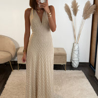 ROBE DENTELLE BEIGE MARION - La Petite Somptueuse