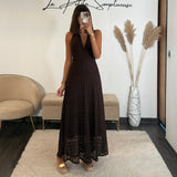 ROBE DENTELLE CHOCO MARION - La Petite Somptueuse