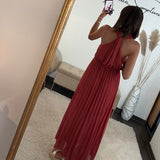 ROBE DOS CROISE VIEUX ROSE KATIA - La Petite Somptueuse