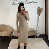 ROBE DOS NU BEIGE LENA - La Petite Somptueuse