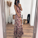 ROBE DOS NU IMPRIME ROSE MAEVA - La Petite Somptueuse